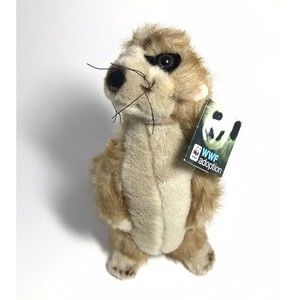 WWF Adoption Meerkat Plush Stuffed Animal 11" Tall 2007 by Fiesta w/ Tags